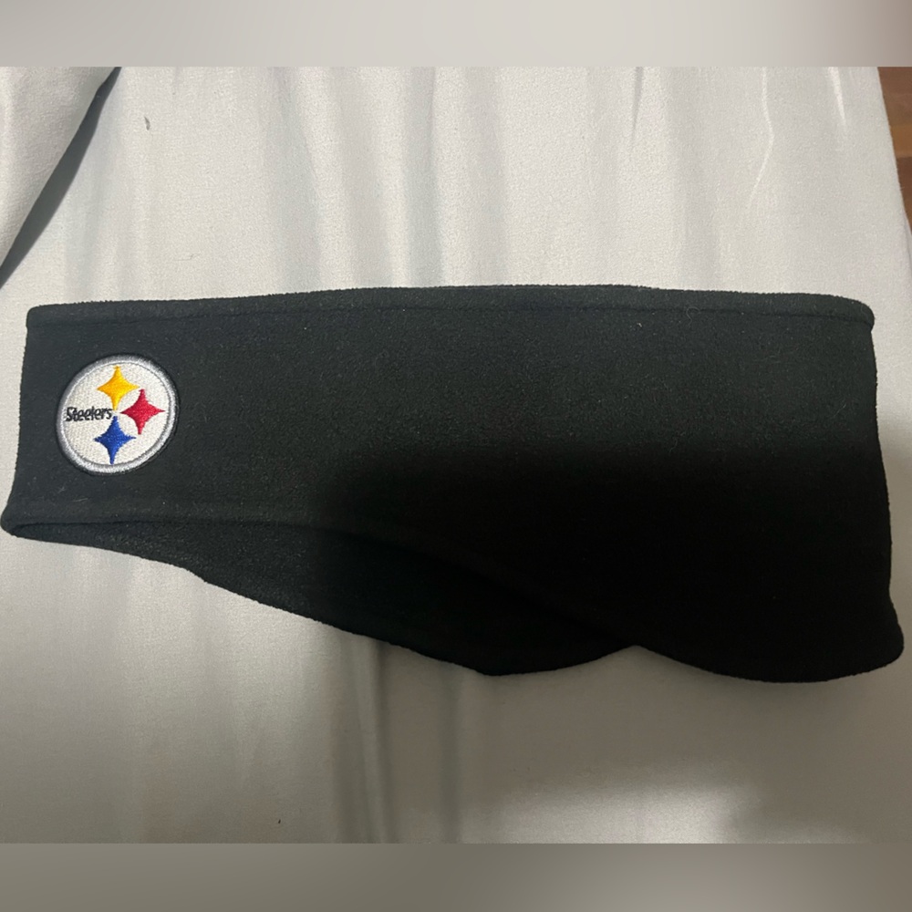Steelers Black Fleece Headband With Logo
